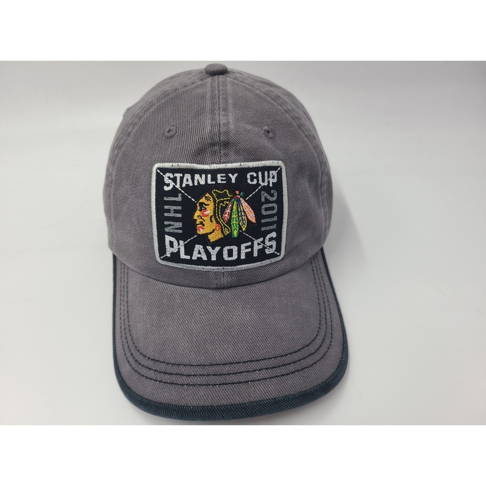 Chicago Blackhawks 2011 NHL Playoffs Old Time Hockey Strapback Hat Cap Men Women